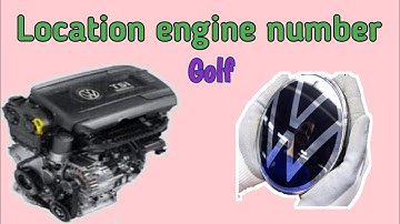 How to Location engine number vw golf