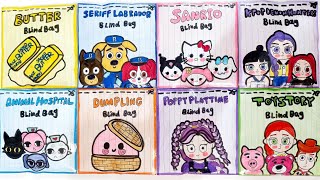 💸 Paper DIY 💸DUMPLING, BUTTER, SANRIO, ANIMAL HOSPITAL, HUNTRIX, TOYSTORY Blind Bag unboxing! | ASMR