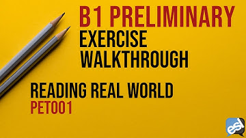 B1 Preliminary Exam - Real World Reading Guided Correction | PET001