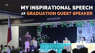 Inspirational Speech as Graduation Guest Speaker