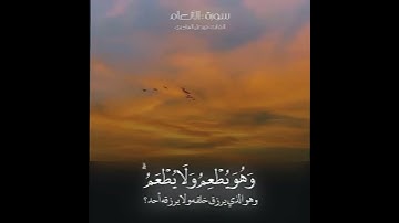 {قُلْ أَغَيْرَ اللَّهِ أَتَّخِذُ وَلِيًّا } تلاوه خاشعه للقارئ فيصل الهاجري
