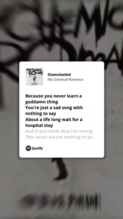 Disenchanted - My Chemical Romance #shorts