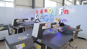 Fiber laser cutting machine+Letter bending machine +Laser machine working video
