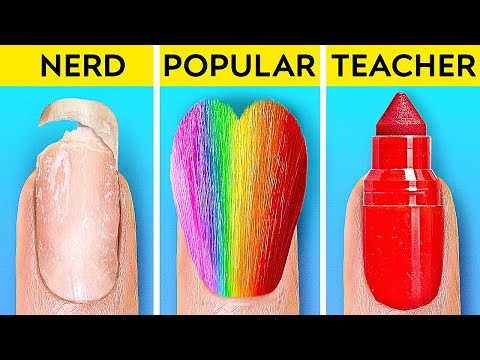 NERD VS POPULAR VS TEACHER || Type of Students at School! Funny Situations by 123 GO!