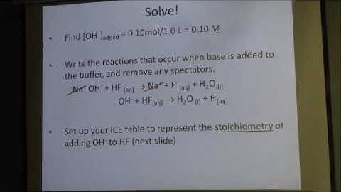 pH of a Buffer After Base Addition