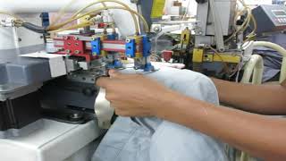 Loop Attach With Loop Bartack By Auto Loop Setter Machine