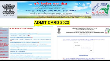 ASRB NET/STO/SMS 2023 Admit card announced