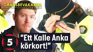 Gränspolisen griper man som kör med ett “Kalle Anka körkort” | Gränsbevakarna Sverige | Kanal 5