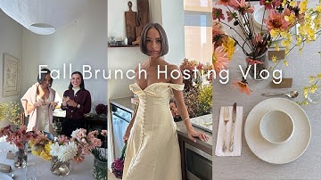 HOSTING VLOG | Hosting a Fall Brunch Party,  Flower Market, Cooking and Baking