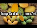 Orange sherbet vs lemon zest mango