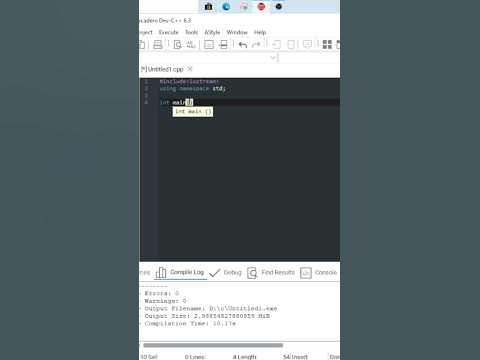 My first Code in C++ 