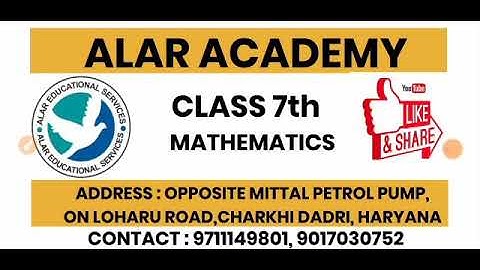 ALAR ACADEMY|CLASS 7|Mathematics|CHAPTER 3|DECIMALS | EXERCISE 3.1|REVISION| PART 1