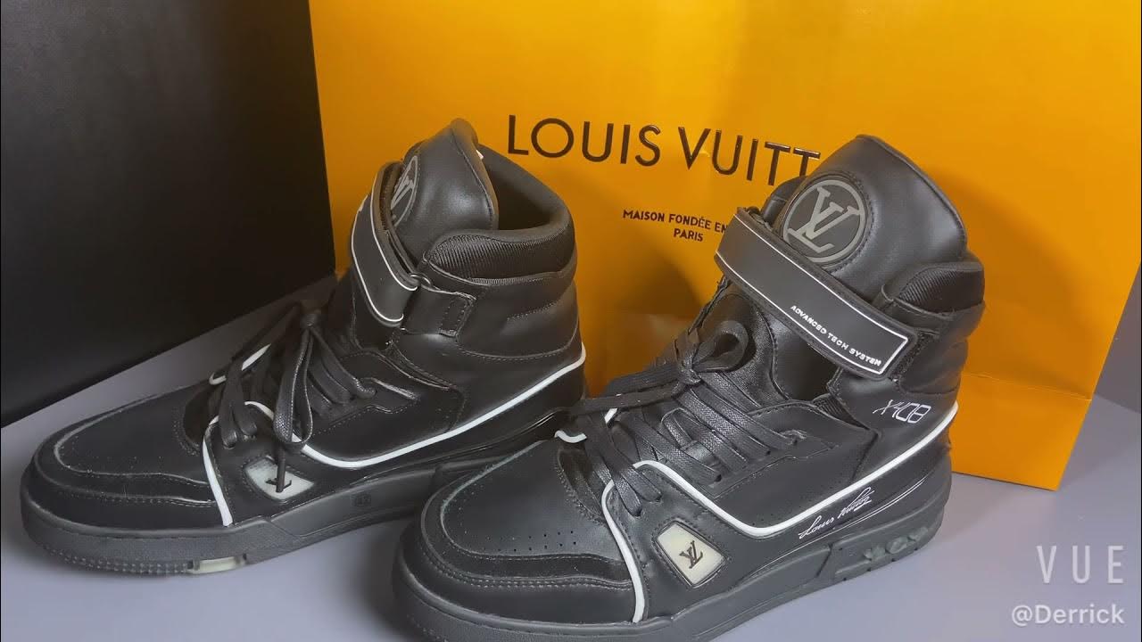 Vuitton X408 All Black High Top Sneaker With LED Colorful Top Quality A  Closer Look Review 