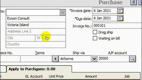Peachtree: Ordering, receiving inventory, receiving and paying bill compress