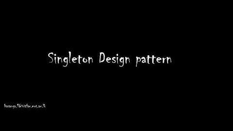 Singleton design pattern (sinhala )