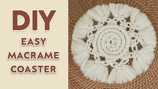 DIY MACRAME TUTORIAL | HOW TO MAKE MACRAME COASTER