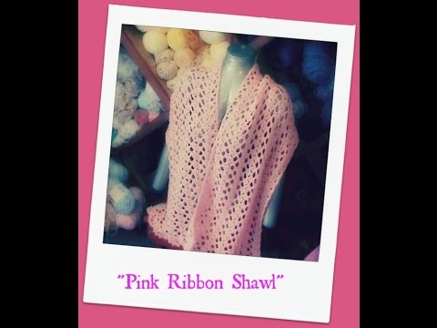 "Pink Ribbon Shawl"-Caron Yarns