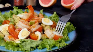 Салат с креветками и авокадо - Рецепты от Со Вкусом
