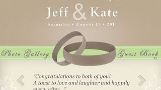 Wedding Tribute, GuestBook, Photo Gallery, Seating plan touch screen kiosk iPad apps