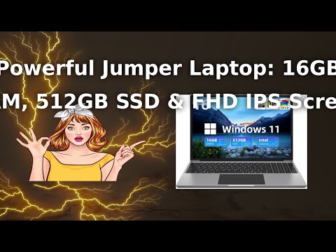 Powerful Jumper Laptop: 16GB RAM, 512GB SSD & FHD IPS Screen