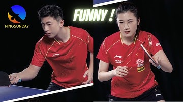 Ma Long - Ding Ning: funny exhibition match