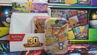30th Celebration Mini Tin Opening (Moltres, Articuno, & Unown V)!