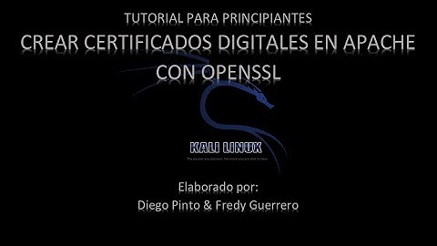 Tutorial Principiantes Certificados Digitales Apache OpenSSL