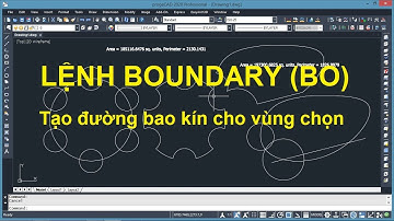 Lệnh Boundary BO tạo một vùng biên dạng kín trên progeCAD/ AutoCAD