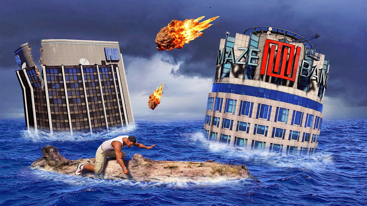 أكثر كارثة واقعية في تاريخ لعبة جي تي أي 5 | GTA V Realistic Natural Disaster