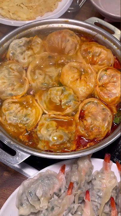 Korean dumplings 🇰🇷 #koreanfood #dumplings #mukbang