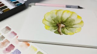 Aquarell Kürbis #aquarell #pumpkin #kürbis #autumn #pumpkinart #autumnpainting #watercolor
