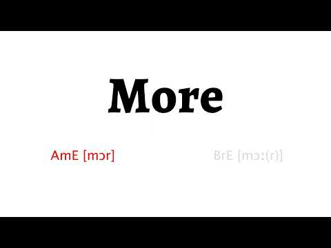 How to pronounce MORE in American English