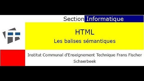 Les balises sémantiques