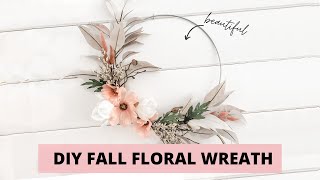 DIY Fall Floral Wreath in 3 Minutes (EASY DIY)