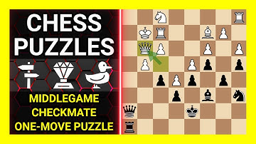 Chess Puzzles to Practice. Themes: Middlegame, Checkmate, One-move puzzle. Learn Chess