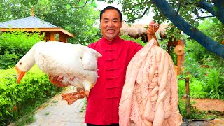 BIG Goose With Fatty Intestines, Uncle’s Iconic Flaming Stew! Full of Flavor! | Uncle Rural Gourmet