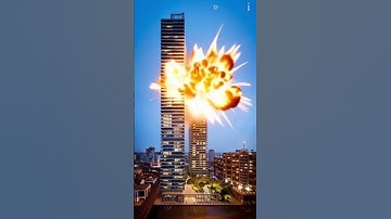 building explosion AI video 💥 #shorts #ytshorts #ai #vfx #bomb #explosion #vairal #tanding #israel