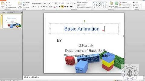 Introduction to Basic Animation using Text Microsoft PowerPoint 2010