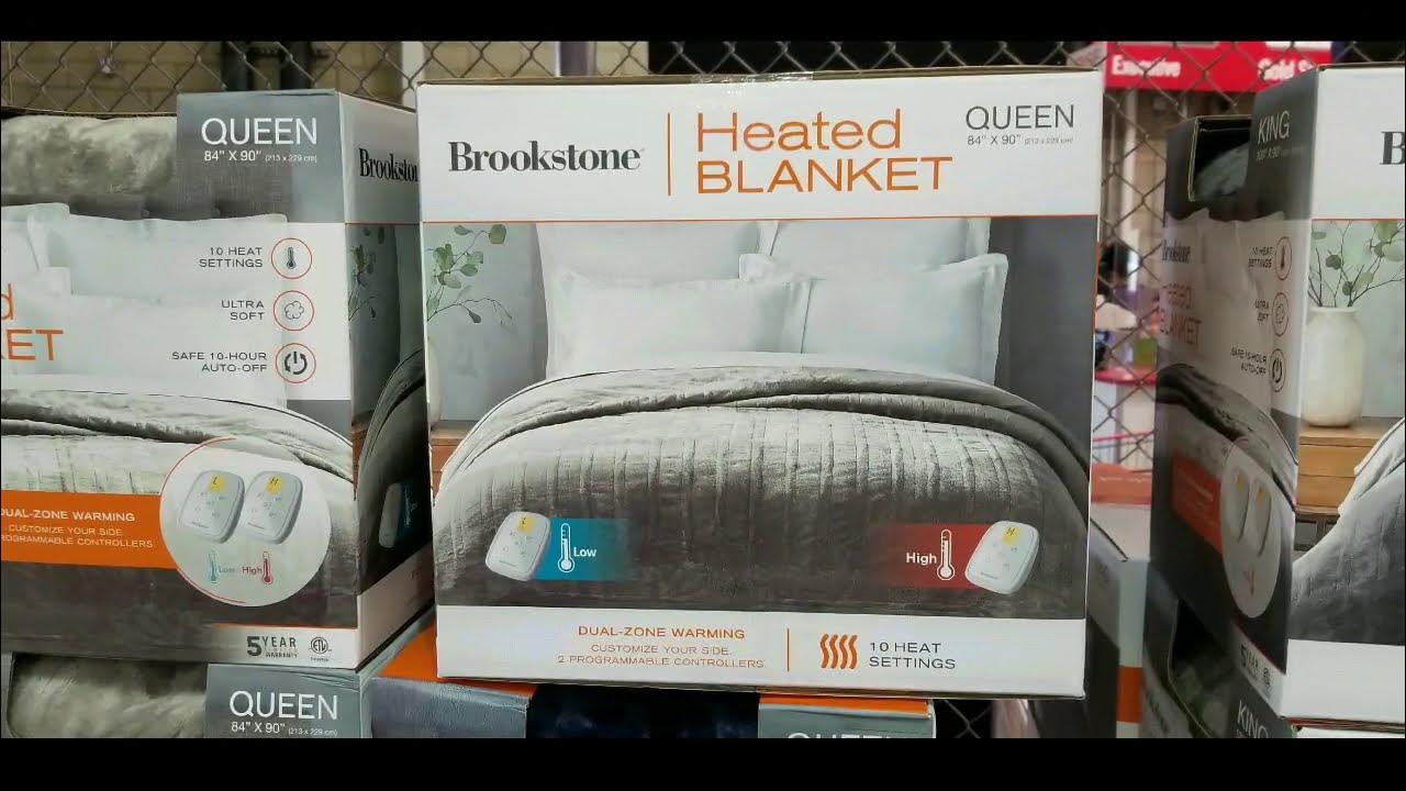 Costco BROOKSTONE Heated Blanket King Size 79 Queen Size 69 YouTube