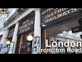 🇬🇧 LONDON 4k Walking Tour | Brompton Road - Early morning walk from Earls Court to South Kensington