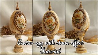 Easter egg with stone effect ♡🐣♡Tutorial