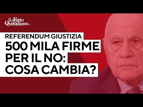 Video Referendum sulla giustizia, 500 mila firme per il No: cosa cambia?