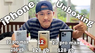 Unboxing iPhone 13 Pro Max 128/256 gb & iPhone 12/128 gb Thanks for Choosing us 😍😍😍 BaeMang official