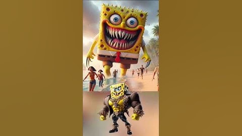 Scary Version Of SpongeBob SquarePants Characters #horror #creepy #shorts #spongebob #cartoon