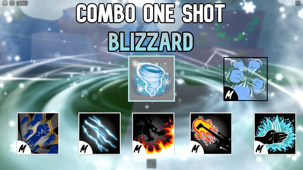 COMBO *BLIZZARD ONE SHOT* NO BLOX FRUITS !!!![+10