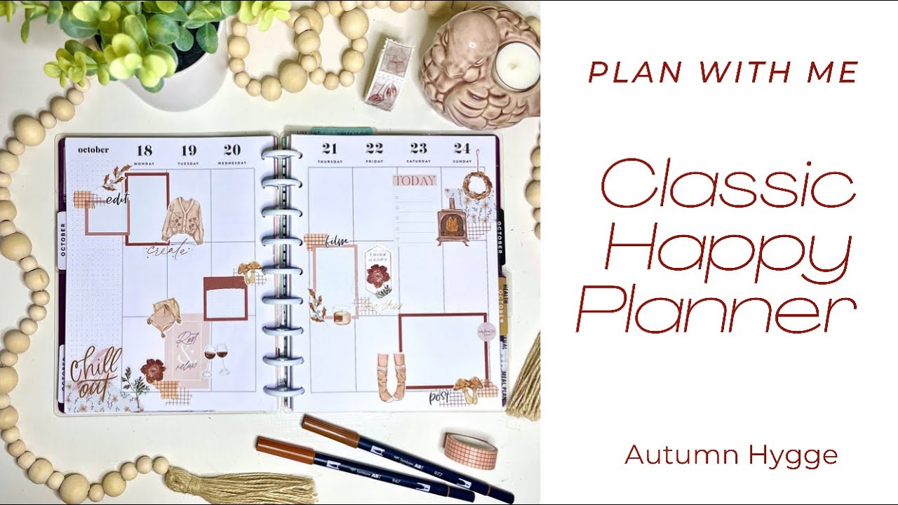 Neutral Hygge—Cozy Vibes | Plan With Me | Classic Vertical Happy Planner