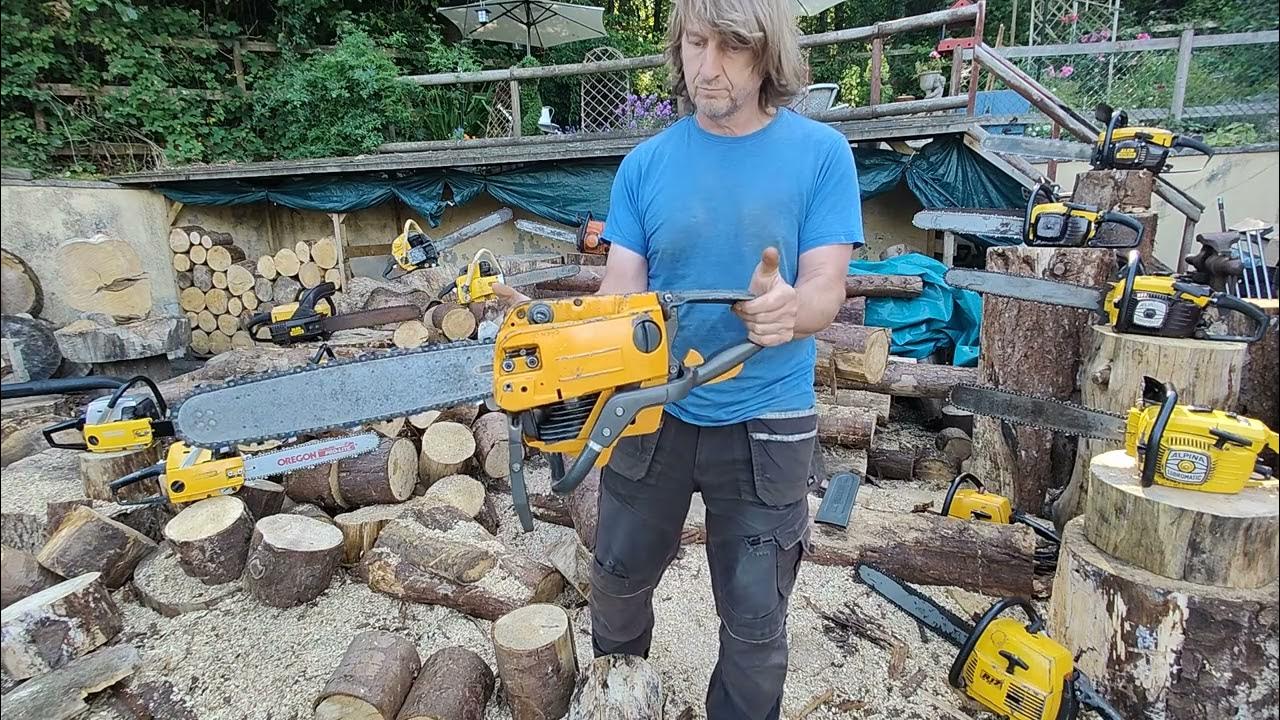Partner Chainsaws. Cutting with the professional & powerful 650 👹 and a snippet of chainsaw
