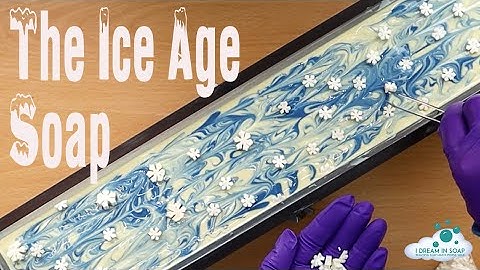 The Ice Age Cold process soap making, soap dough embeds, sculpted layers.