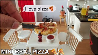 Miniature Double Layer Super Cheesy Pizza in Mini Kitchen