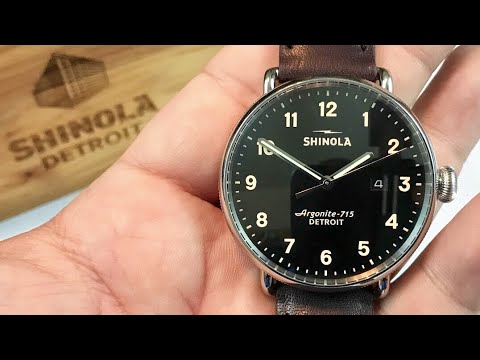 shinola men's canfield's black dial watch